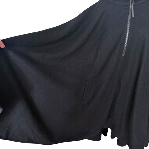 Preach Cape Coat Black Funnel Neck Zip Up Oversized Poncho Size L NWOT - Picture 3 of 11